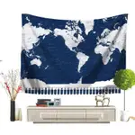 【台灣出貨】床頭掛毯 世界地圖掛布 世界地圖牆壁裝飾 桌布沙發巾 毯壁掛XPQPT