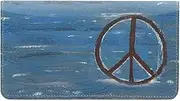 [123 Cheap Checks] Peace All Around Leather Checkbook Cover