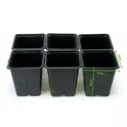 24 X Garden Planter Pot Seed Square Pots Plant Nursery Soft Plastic