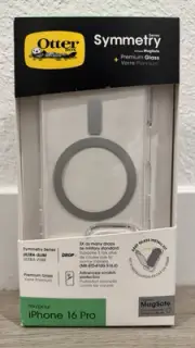 Otterbox Symmetry iPhone 16 Pro Clear Case & Screen Protector(+kit) w/ Mag Safe