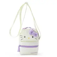 在飛比找樂天市場購物網優惠-小禮堂 Hello Kitty 兒童造型尼龍斜背包 (白紫大