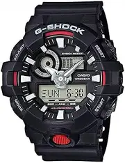 [Casio] G-SHOCK GA700-1A Mens Black/Red Analog/Digital Watch with Black Band