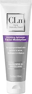 CLn® Facial Moisturizer - Lightweight Lotion with Ceramide Complex. For Sensitive, Normal, or Oily Skin Prone to Acne, Redness or Irritation. Fragrance-Free, Paraben-Free, Non-Comedogenic. 3.4 fl.oz.