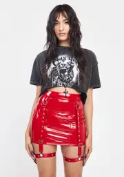 [HOROSCOPEZ] Prove Me Wrong Vinyl Mini Skirt