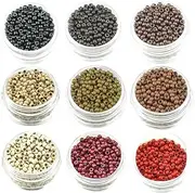 KOCONI Nano Rings 3mm Hair Extension Beads Micro Beads Silicone Lined (200PCS, #3 Dark Brown)