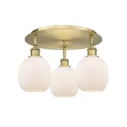 Innovations Lighting 516-3C-10-18 Belfast Flush Belfast 3 Light - White