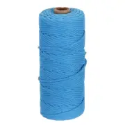 3mm x 109 Yard Peacock Blue Cotton Macrame Rope, 2 Strands Twisted Cotton Cord