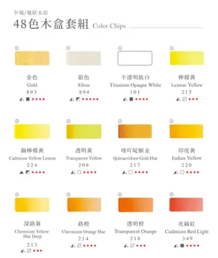 【時代中西畫材】德國Schmincke史明克 貓頭鷹 74548 48色半塊木盒套組 (10折)