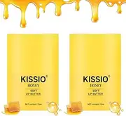 KISSIO Honey Lip Butter Set,Lip Balm with 1000 ppm Propolis Extract,Ceramide AP and Phytosphingosine,Long-lasting Moisture and Nourishe Lips,Lip Lines Care