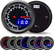 52mm Dia Auto Instrument, Tinted 7 Color Air Fuel Ratio AFR Gauge, Universal Air Fuel Ratio Gauge Pointer LED Digital Display