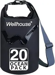 [zolyet] Shoulder Bag Dry Sack for Drifting Boating Floating Kayaking Beach 20L with Double Shoulder Strap