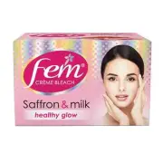 Fem Fairness Saffron & Milk Healthy Glow Skin Bleach Cream 24gm Each
