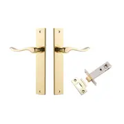 Iver Stirling Door Lever Handle on Rectangular Backplate Passage Kit