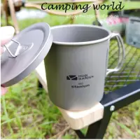 在飛比找momo購物網優惠-【May shop】大款 咖啡杯戶外野營可燒水可折疊帶蓋鈦杯