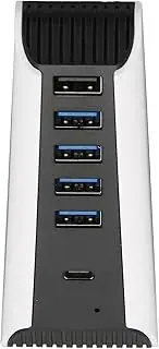 5 Port USB High Speed Expansion Hub, USB High Speed Expansion Hub with 4 USB 2.0 1 USB Fast Charging Port 1 USB C, USB Hub for PC for