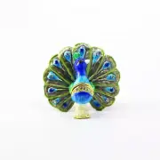 Kingspoint Designs Pequeña the Peacock Mini Trinket Box, New