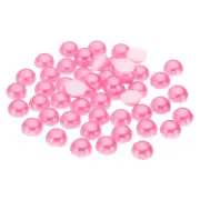 150Pcs Flatback Pearls Beads, 14mm Flatback Pearls, Pink