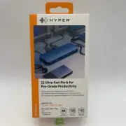 New Hyper HyperDrive Next 11 Port USB-C Hub HD4006 For Mac Windows Chromebook