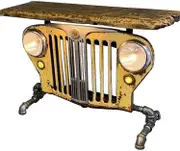 Steampunk Industrial Table Model-yellow