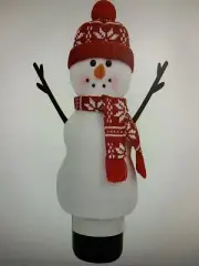 St. Nicholas Square Snowman Topper Wine Bottle Cover - New With Tags