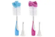 2PK Munchkin Baby Bottle Brush 24cm Sponge Cleaner for Feeding Baby Bottle Asst