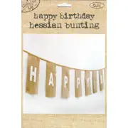 Hessian Happy Birthday Banner