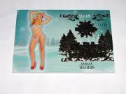 2015 Benchwarmer ASHLEY HOBBS Holiday #34 Premium Gold Foil Variant/24 PLAYBOY