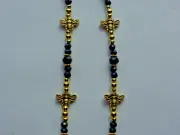 BEE HONEYBEE BUMBLEBEE BEES BEADED EYEGLASSES HOLDER NECKLACE LOBSTER CLASPS