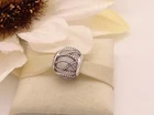 NEW Authentic Pandora Silver INTERTWINED RADIANCE White Charm 791968CZ RETIRED