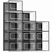 X-Large Shoe Storage Boxes Organizers Clear Plastic Stackable 12 Pack, Shoe R...