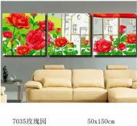在飛比找樂天市場購物網優惠-WallFree 炫金三拼高手系列 DIY數字油畫-玫瑰莊園