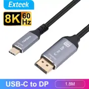 USB C Type C to Displayport DP 1.4 8K 4K Thunderbolt 3 Cable for macbook 1.8m