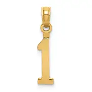 14K Yellow Gold Polished Number 1 Pendant