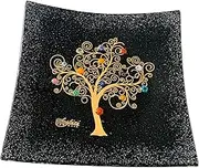 Sospiri Venezia Murano Glass Decorative Plate with Tree of Life and Murine, Handmade, Gift Idea for Home and Entrance Area 19 x 19 cm