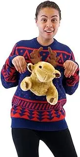 [generic] 3D Sweater, Knitted Holiday Long Sleeve Pullover Sweaters - Unisex Knitted Ugly Sweater, Funny Parties Holiday Jumper