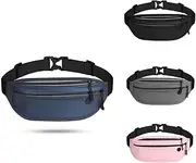 Monehet Waist Bag Belt for Running, Waist Pack for Women and Men,Waterproof Running Belt, Equipped with Reflective Strips and a Earphone Hole for Sports, Jogging, Outdoor Activities (Blue)