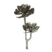 Silver Metallic Artificial Succulent Pick
