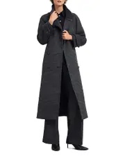 Hobbs London Peckworth Plaid Double Breasted Long Coat