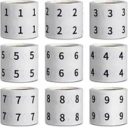 4500 Pieces 9 Rolls Circle Number Sticker 1-9 Warehouse Organization Inventory Stickers 1/2 Inch Self-Adhesive Number Labels