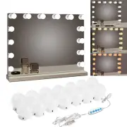 Hollywood Style LED Vanity Mirror Lights with 14 Dimmable Bulbs, USB