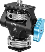 DF DIGITALFOTO Camera Monitor Mount with 1/4" ARRI Locating Thumbscrew for 5" and7 Monitor, 4.5kg Load-Bearing 360° Swivel & 80° Tilt Damping Adjustable Swivel Monitor Mount (STM-CS)
