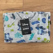 BONDS x Lilo & Stitch Wondersuit Seaside Stitch Grey Size 00 1 2 BNWT