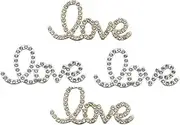 ULDIGI 4pcs Creative Rhinestone Ornament DIY Craft Material Unique Accessory Decoration