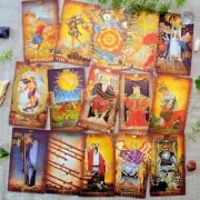 3"x5" Borderless Vintage Plastic Waterproof Tarot Deck Tarot Guidebook Gift Box