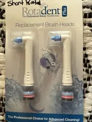 Rotadent Plus Replacement Brush Heads Two (2) Pack Short Tip 9094S