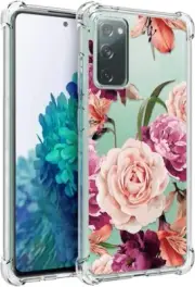 For Galaxy S20 FE 5G Flowers Girls Case Hybrid Premium Clarity Protectiv 4D TPU