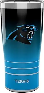 Tervis Traveler NFL Carolina Panthers - Ombre Triple Walled Insulated Tumbler Travel Cup Keeps Drinks Cold & Hot, 20oz, Stainless Steel