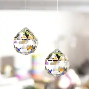 Clear Glass Crystal Ball Prism Pendant Suncatcher 40Mm Pack of 2