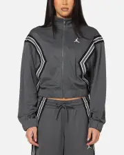 [JORDAN] Jordan Women's Brooklyn Full-zip Track Jacket Iron Grey - Size 2XL 2XL Iron Grey