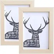 Ljxyloog 4x6 Picture Frame 4 Pack, Solid Wood Gallery Photo Frame, Wall Hanging or Tabletop Display